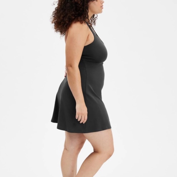 NWT Girlfriend Collective Shadow Lola V-Neck Exercise Dress - Picture 6 of 11